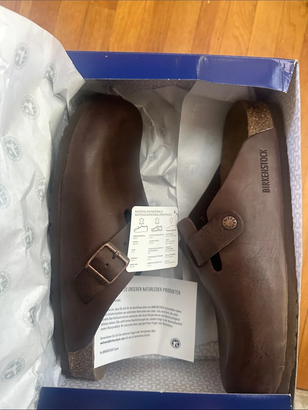 Birkenstock Boston Clog - Brown leather size EU 44 MENS 11 Habana Brown Oiled